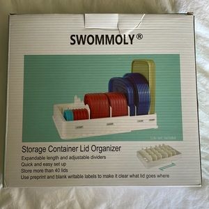 Storage Container Lid Organizer